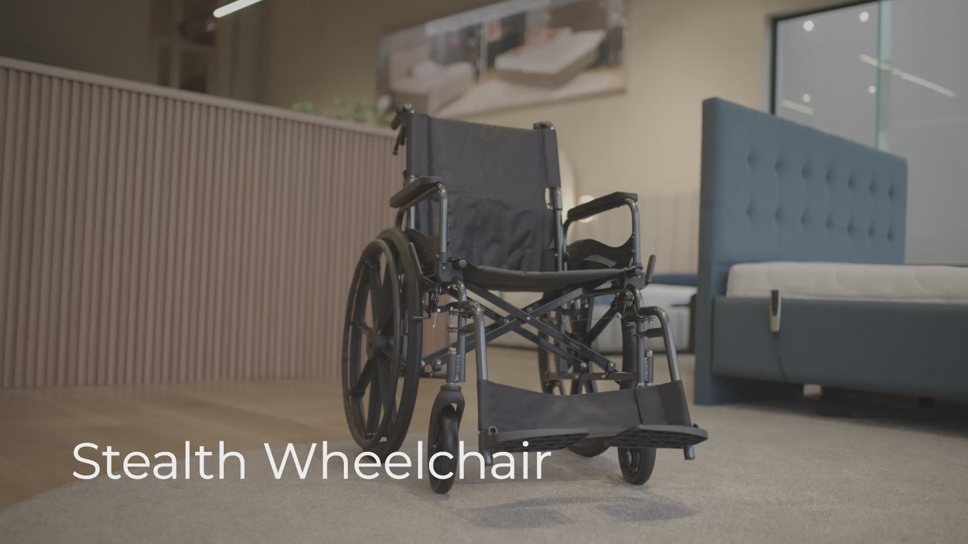 Load video: Caremo Stealth Wheelchair